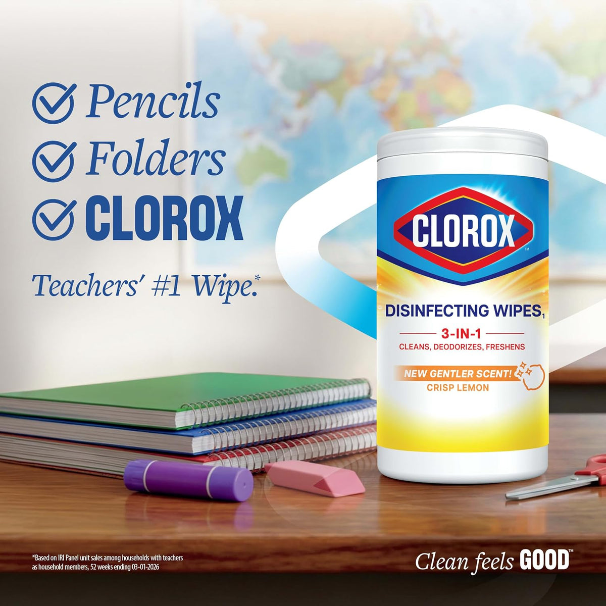 Clorox Disinfecting Wipes, 35 Wet Wipes, Fresh Scent, Cleans 3x Better, Kills 99.9% of Viruses and Bacteria — additional view 2