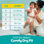 Pampers Diapers - Swaddlers 360° - Size 3, 70 Count, up to 100% Leakproof Comfy Dry Fit, Designed for Easy Changes, Pull On Baby Diaper (Packaging May Vary)