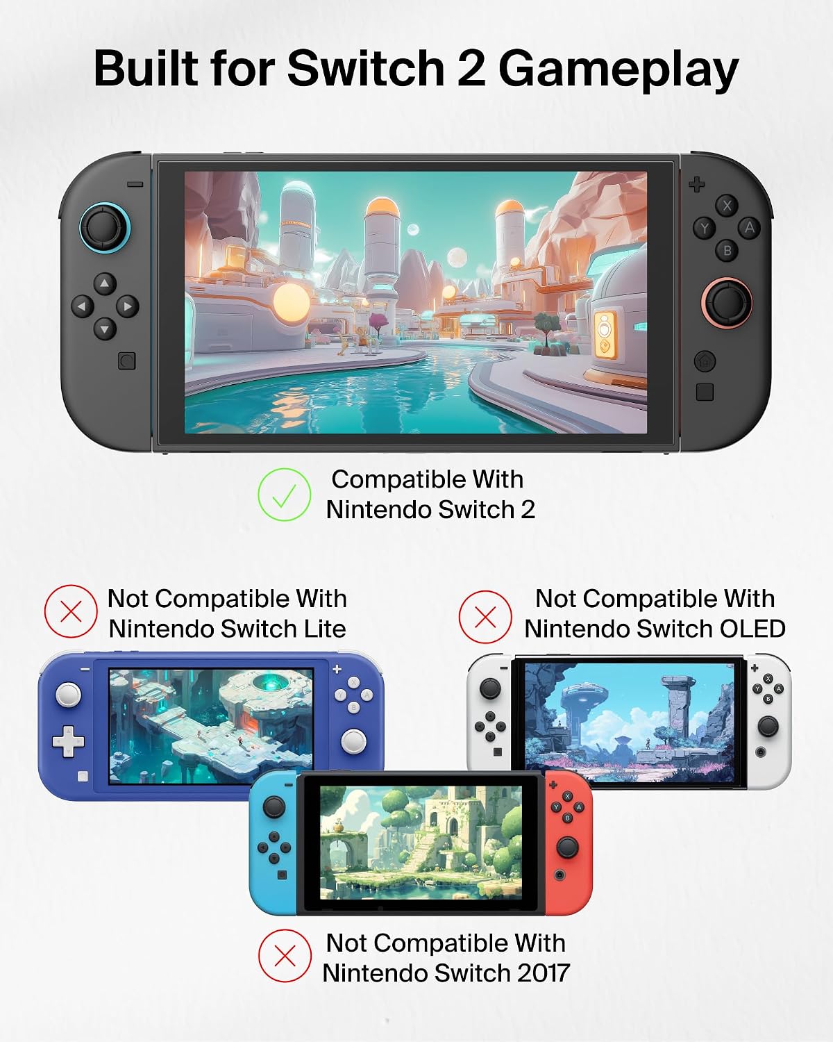 Belkin TemperedGlass Anti-Reflective Screen Protector for Nintendo Switch 2-9H Hardness, Slim, Scratch-Resistant - Includes Easy Align Frame for Bubble Free Application - Gaming Essentials