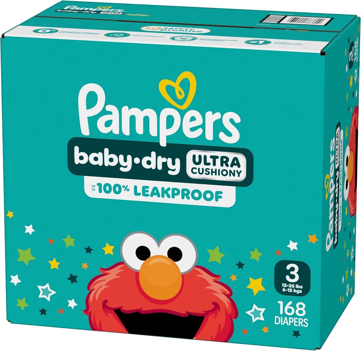 Pampers Baby Dry Diapers - Size 3, 168 Count, Absorbent Disposable Diapers