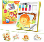 YPLUS Watercolour Activity Book with 8 Paint Colours — Animals