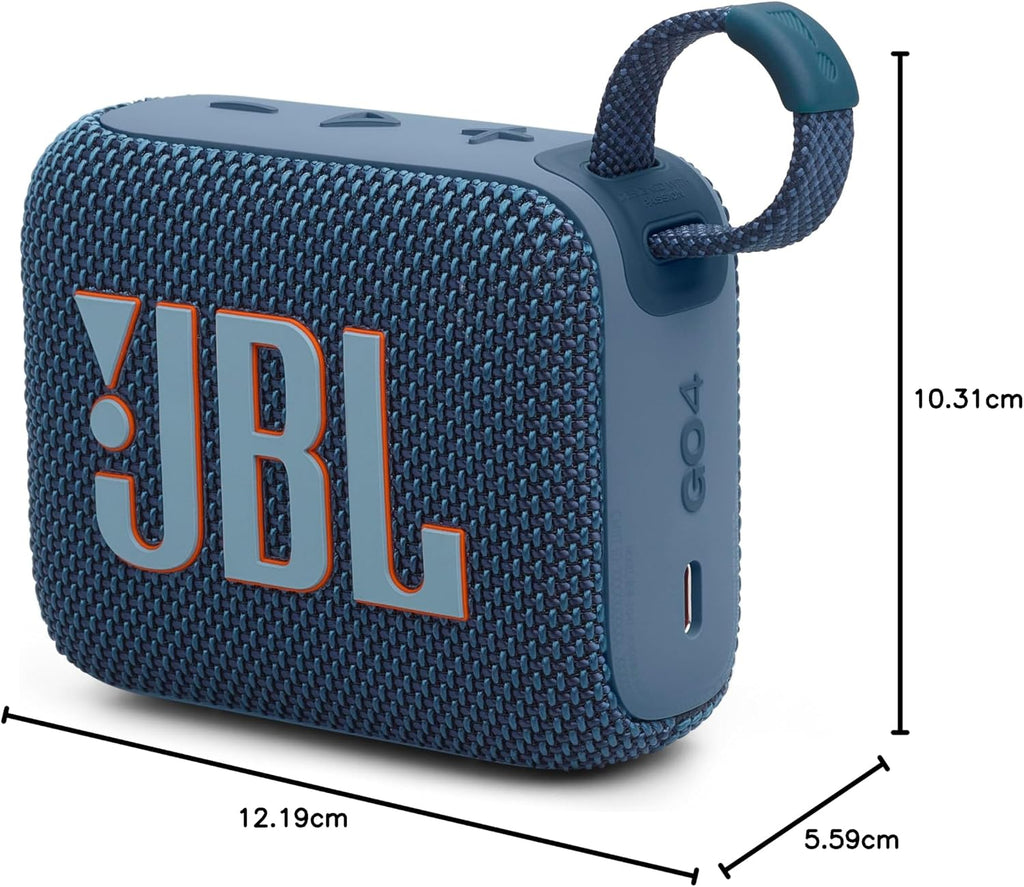 JBL Go 4 Portable Bluetooth Speaker — Blue