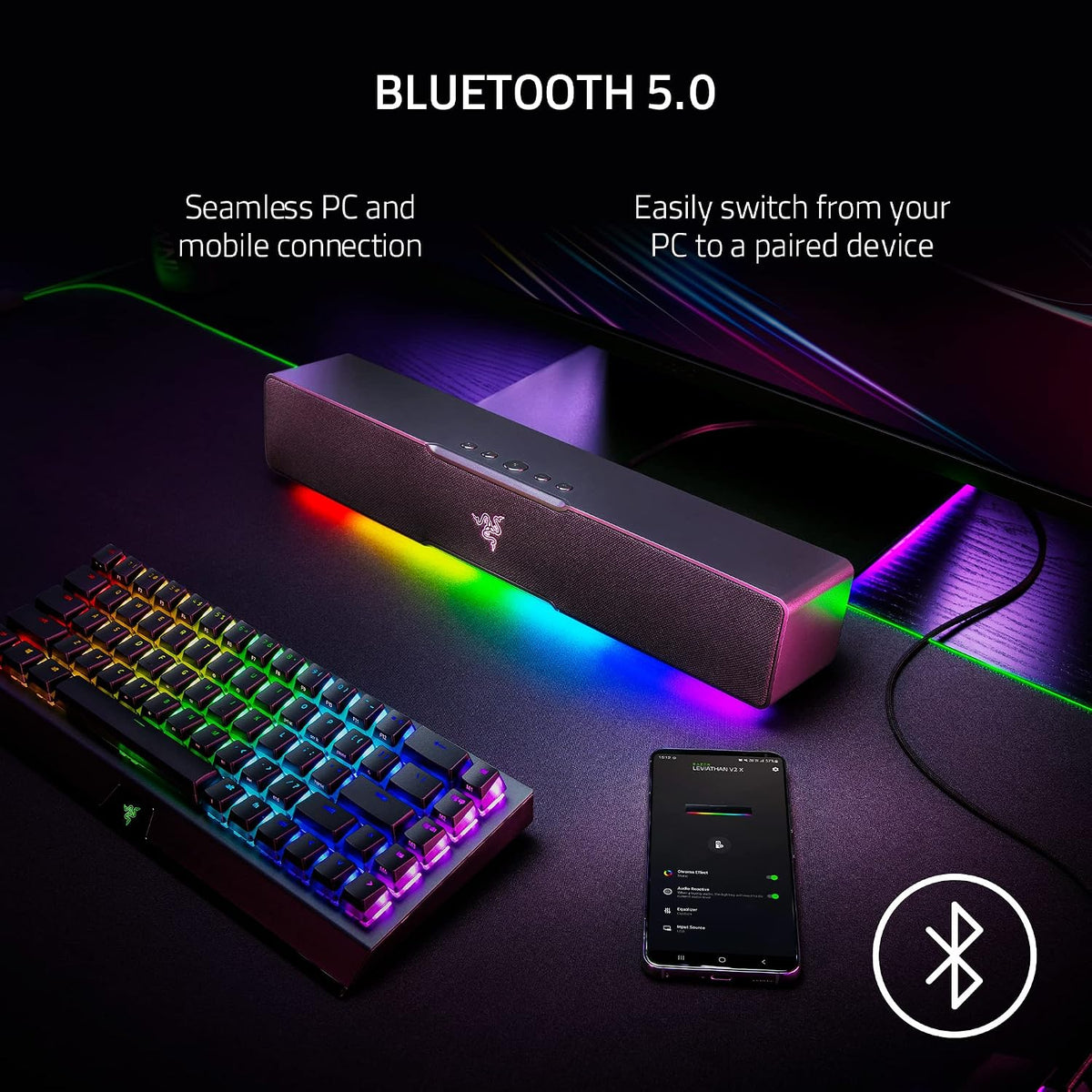 Razer Leviathan V2 X PC Gaming Soundbar — Black — product image 6