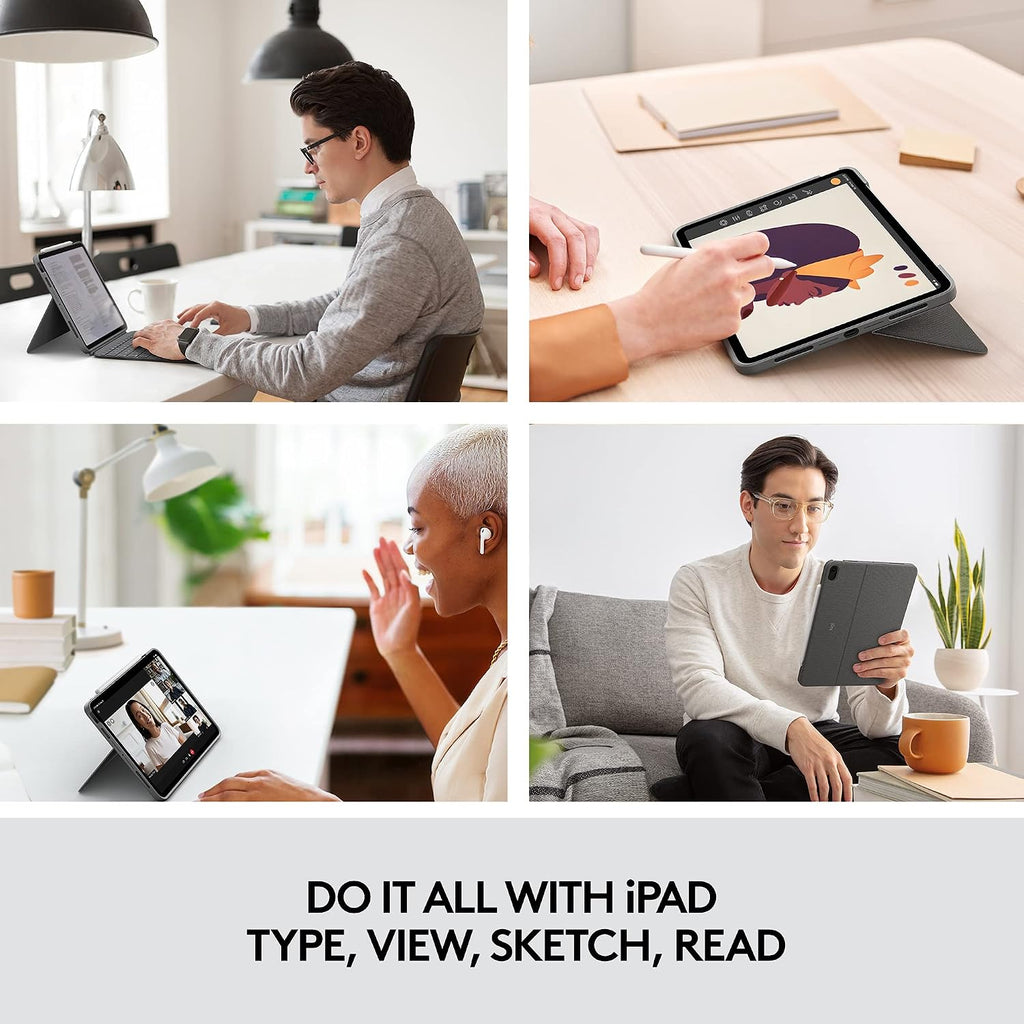 Logitech Combo Touch Keyboard Case for iPad Pro 12.9-inch 5th / 6th Gen — Graphite