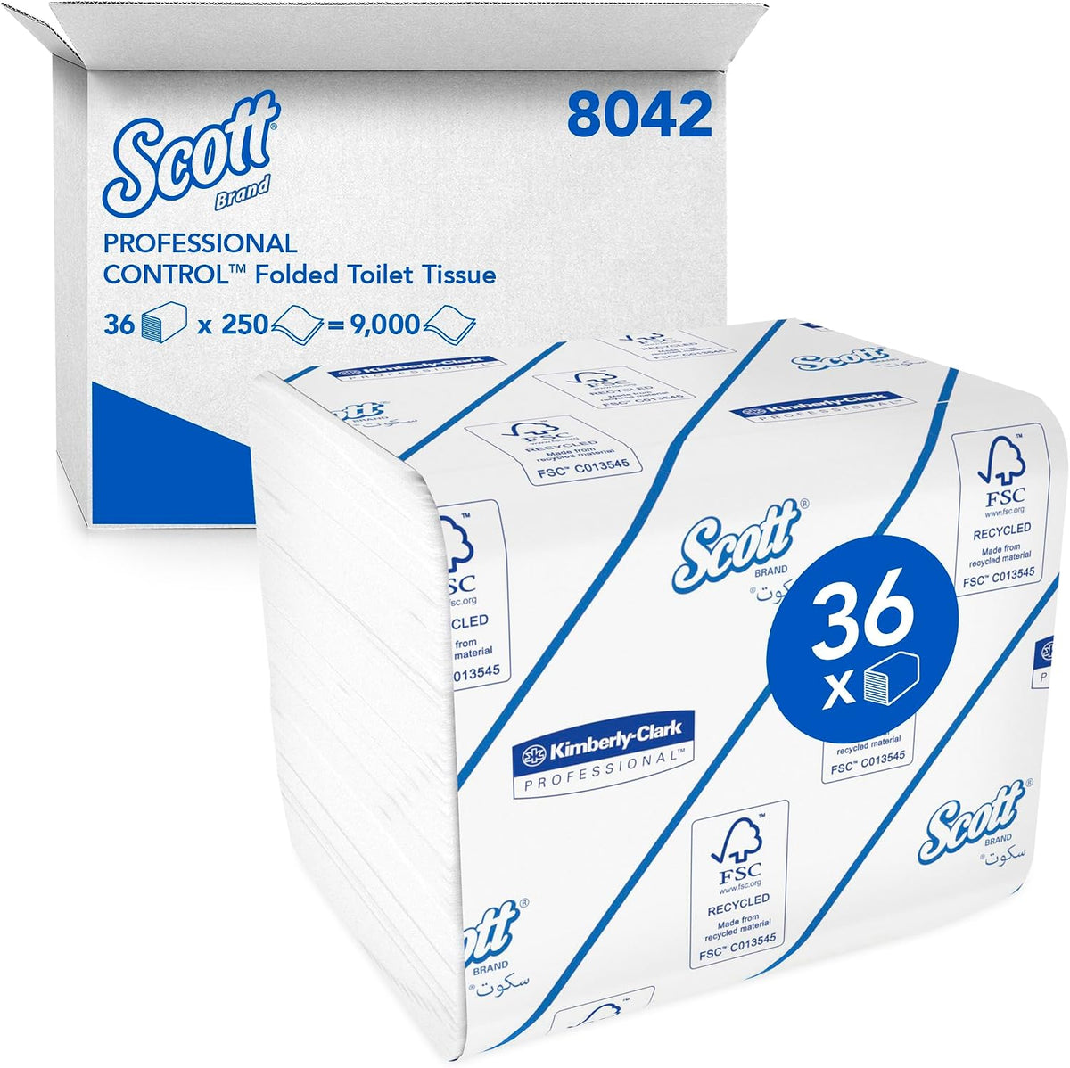 Scott Folded Toilet Tissue, 36 X 250 Sheets — front product image