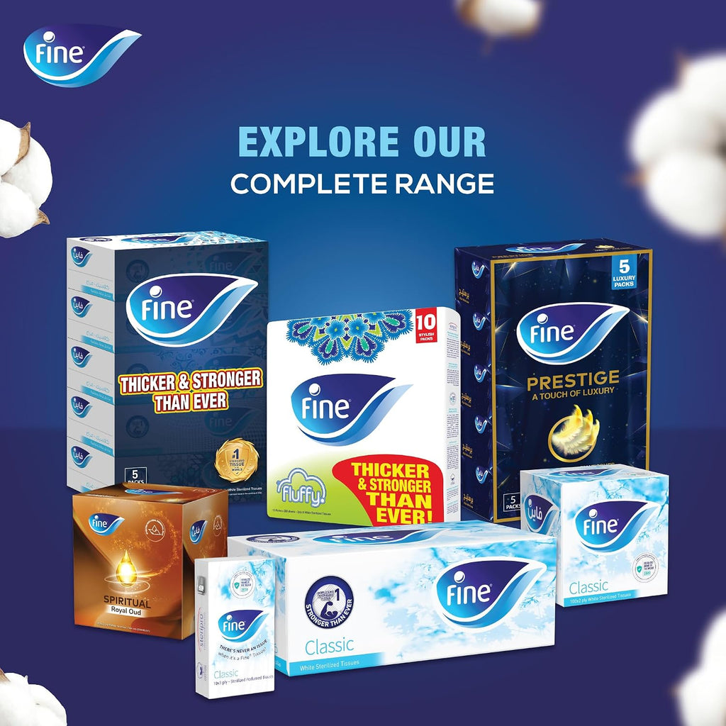 Fine Cubic Facial Tissue box, 48 packs of 100 sheets x 2 Ply — additional view 6