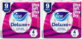 Fine Deluxe Toilet Paper 4 Ply, 9 Rolls x 140 Sheets (Pack of 2) — front product image
