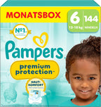 Pampers Premium Protection Size 6, x144 Nappies, 13kg+, Our N°1 for Comfort & Protection for Sensitive Skin