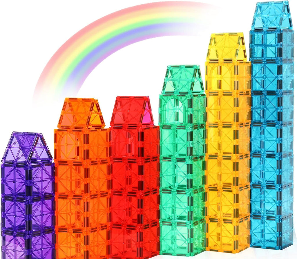 Gemmicc Magnetic Tiles — Advanced & Deluxe Sets — 72 Pieces