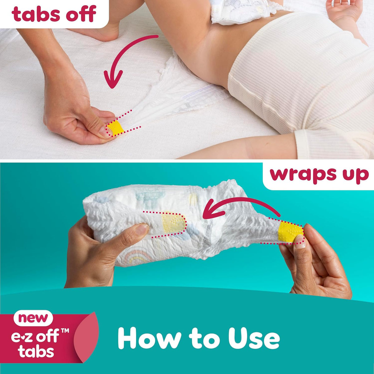Pampers Diapers - Swaddlers 360° - Size 4, 19 Count, up to 100% Leakproof Comfy Dry Fit, Designed for Easy Changes, Pull On Baby Diaper