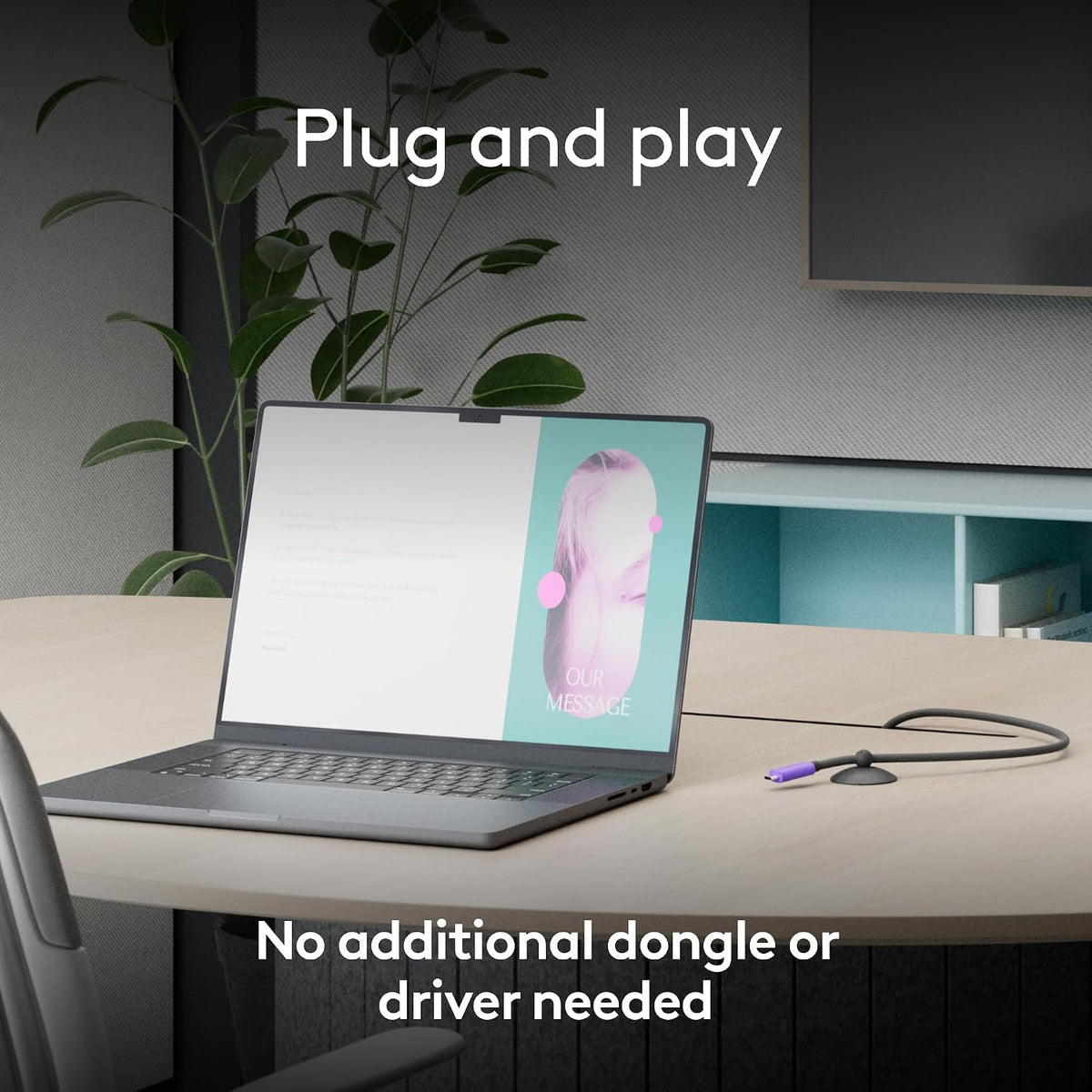 Logitech Active USB Cable for MeetUp 2 — Black