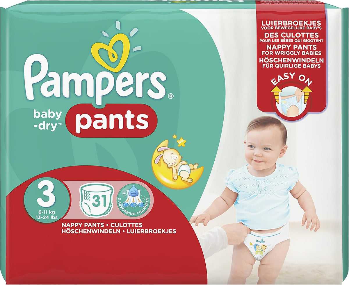 Pampers Baby Dry Pants Size 3 Midi 6-11 kg Economy Pack 31 Nappies