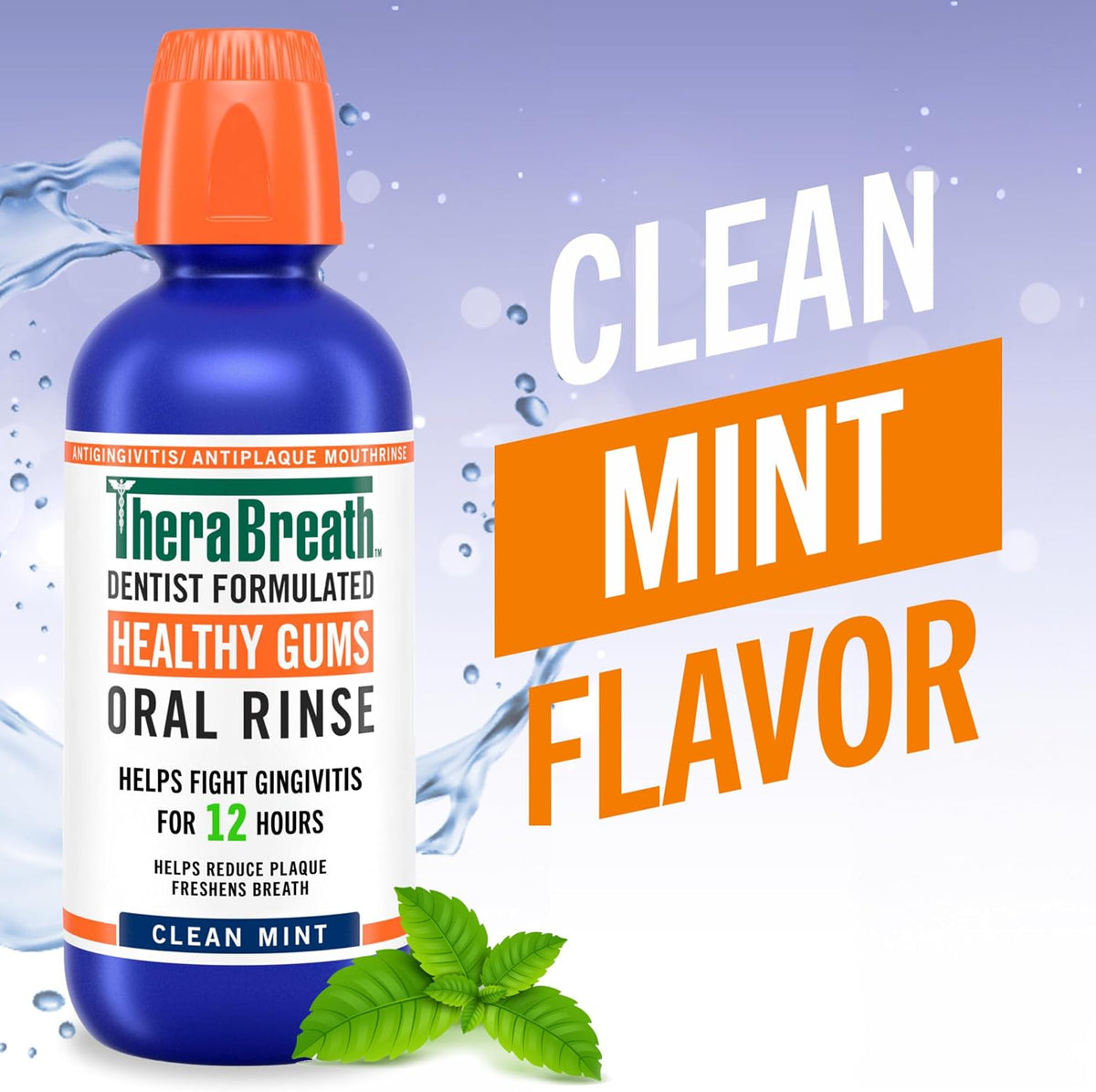 TheraBreath Healthy Gums Oral Rinse, Clean Mint, 1 L — additional product view 2