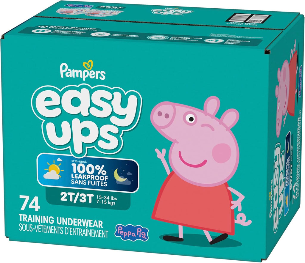 Pampers Training Pants - Easy Ups Girls & Boys - Size 2T-3T, 74 Count, My Little Pony Potty Underwear (Packaging May Vary)