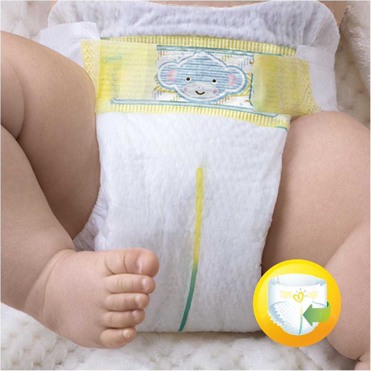 Pampers Premium Protection Size 1 Newborn (2-5 kg/4-11 lb Carrying Pack, 4 Pack (4 Packs of 22)