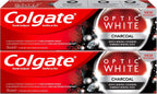 Colgate Optic White Charcoal Whitening Toothpaste 75ml Pack Of 2 — front product image
