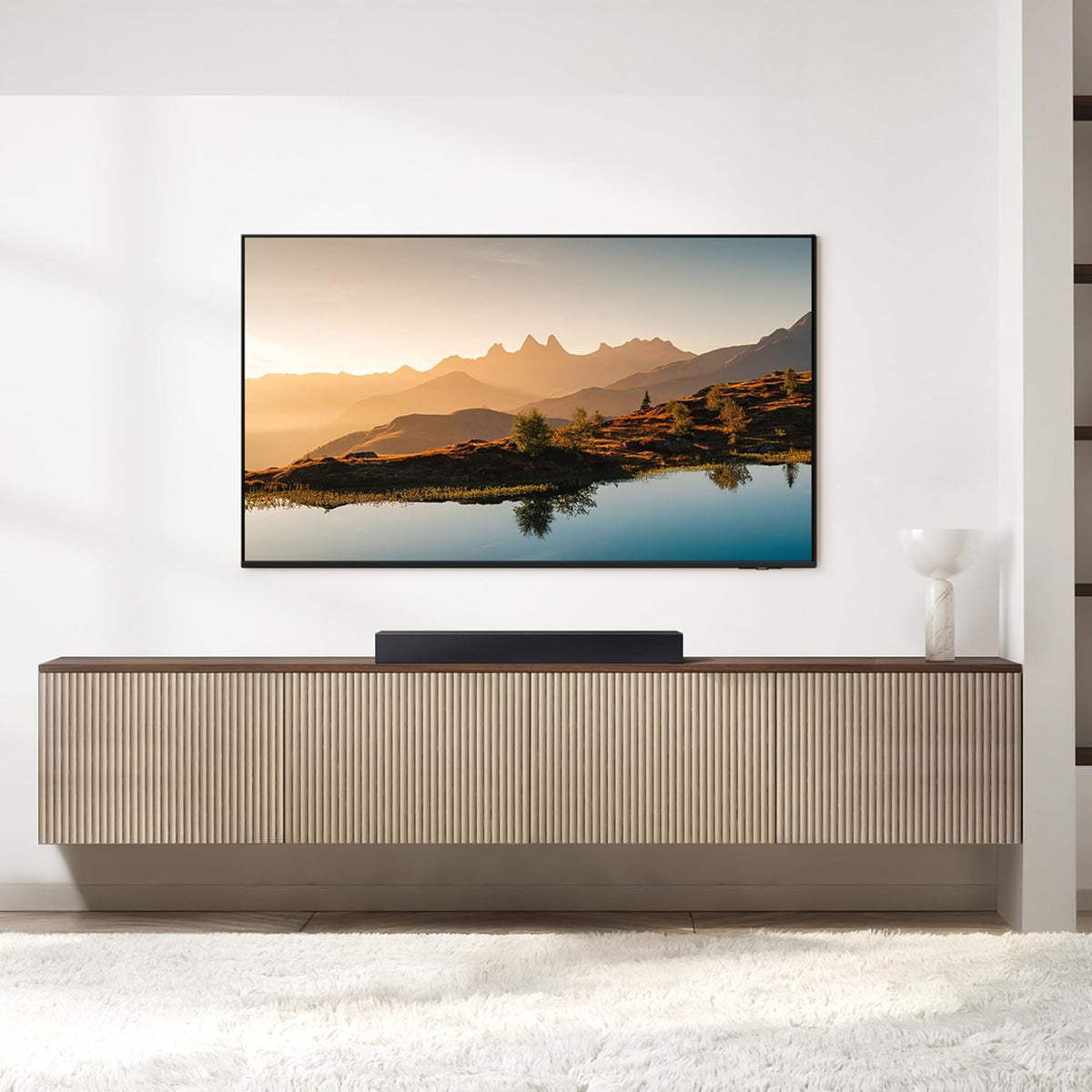 Samsung B-series Soundbar, B400F, 2.0 ch, Subwoofer, 2.0ch Sound with Built-in Woofer, One Remote Control, Surround Sound Expansion, Bluetooth TV connection, HW-B400F/ZN (2025 - UAE Version)