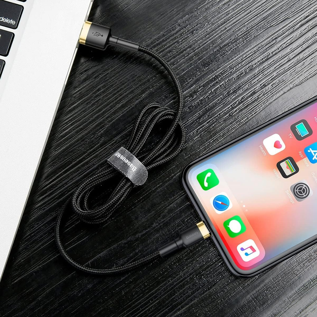Baseus USB to Lightning Charging Cable iPhone 14 Pro Max Cafule Nylon Braided High-Density Quick Charge — 3 Meter / 2.0 A