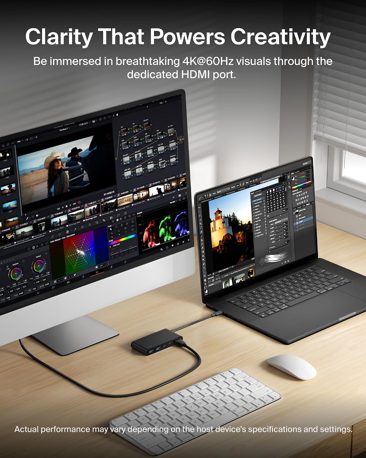 Belkin USB C Hub, 5-Port Hub w/ 4K HDMI Display @ 60Hz, 100W Power Delivery, Fast Data Transfer 5Gbps, USB C Multiport Adapter for MacBook, iPad Pro, Chromebook, & More - Upgraded HDMI 2.0 - Black