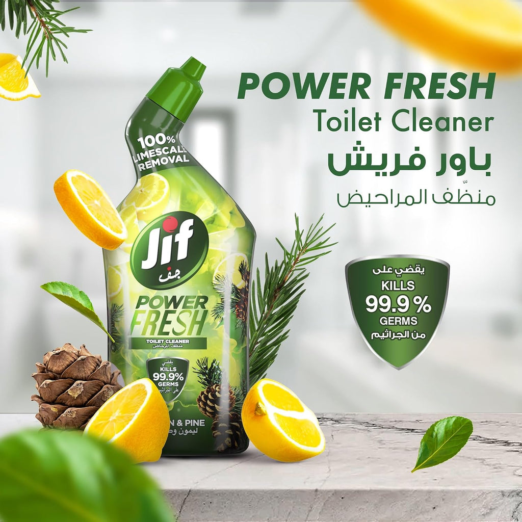 JIF Power Fresh Toilet Cleaner Liquid, Lemon & Pine, 750ml — additional product view 3