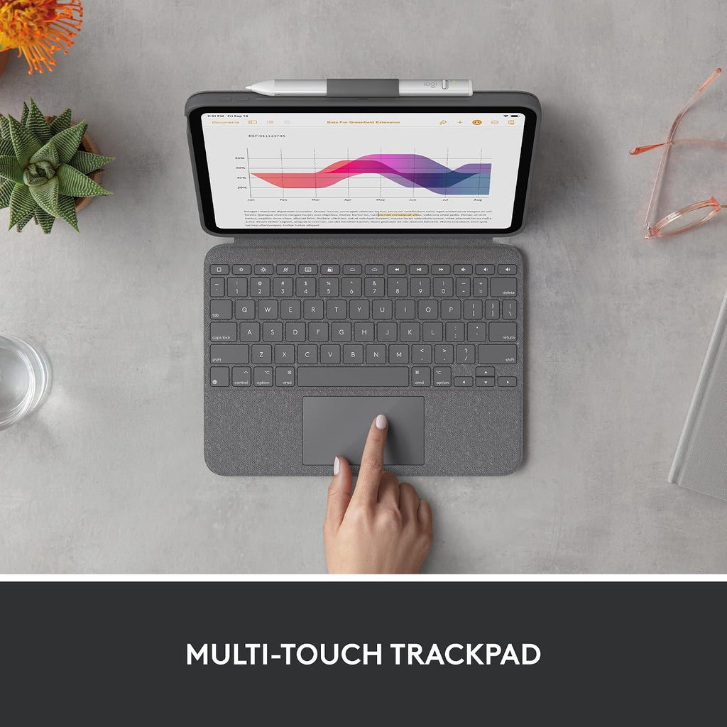 Logitech Combo Touch Keyboard Case for iPad 10th Gen — Oxford Grey