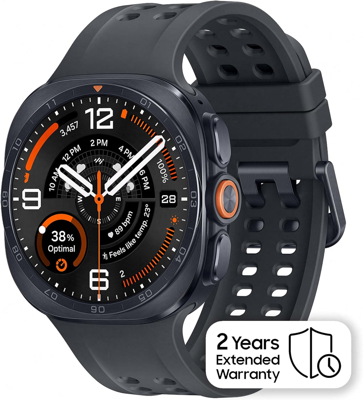 Samsung Galaxy Watch Ultra2 Titanium Gray, 47mm, Bluetooth, Rugged Luxury design, 800 mAh Battery, Fast Charging, Energy Score, 2 Years Manufacturer Extended Warranty (UAE Version)