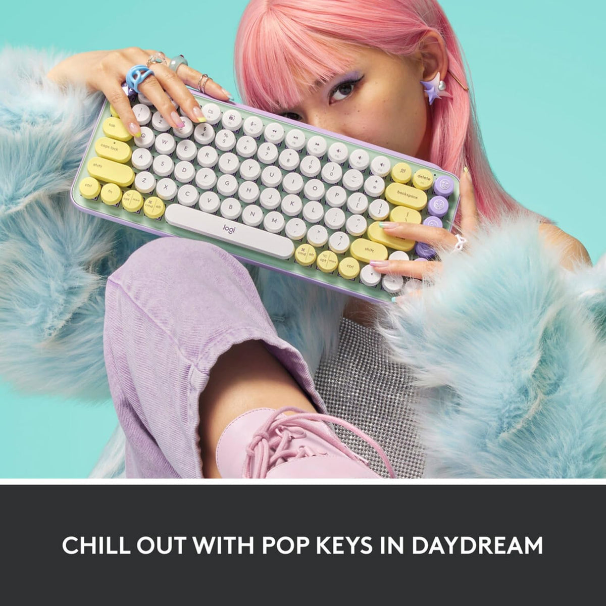 Logitech POP Keys Keyboard — Daydream Mint