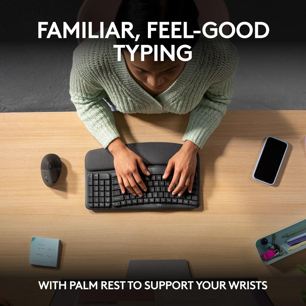 Logitech Wave Keys and Lift Ergonomic Combo — Graphite