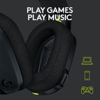 Logitech G435 Wireless Gaming Headset — Black / Neon Yellow