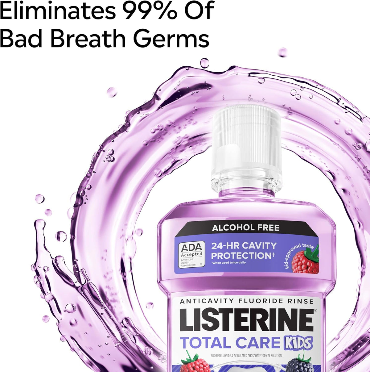 Listerine Smart Rinse Kids Mouthwash, Berry Splash, 500 ml — additional product view 4
