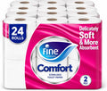 Fine Comfort Toilet Tissues Paper 24 Rolls, 180 sheets x 2 Ply — front product image