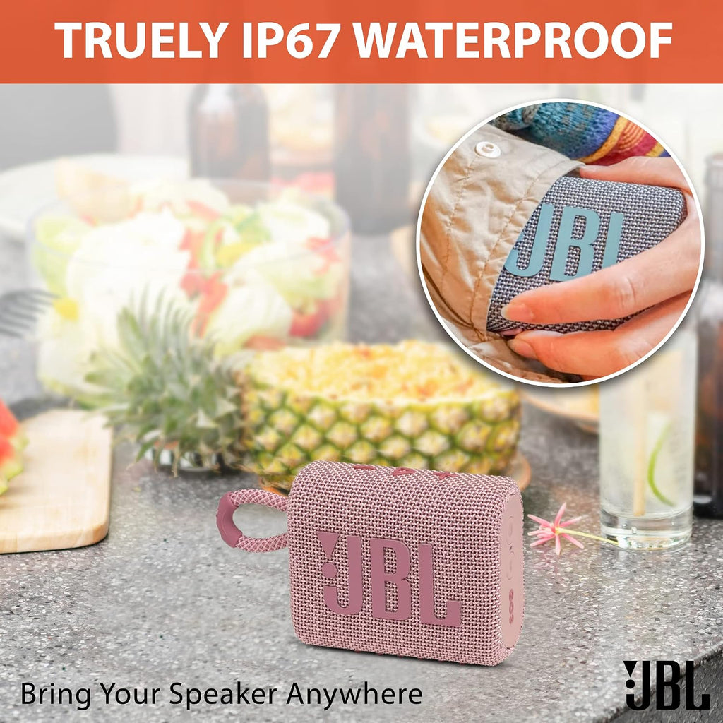 JBL Go 3 with Boomph Cleaning Cloth — Red