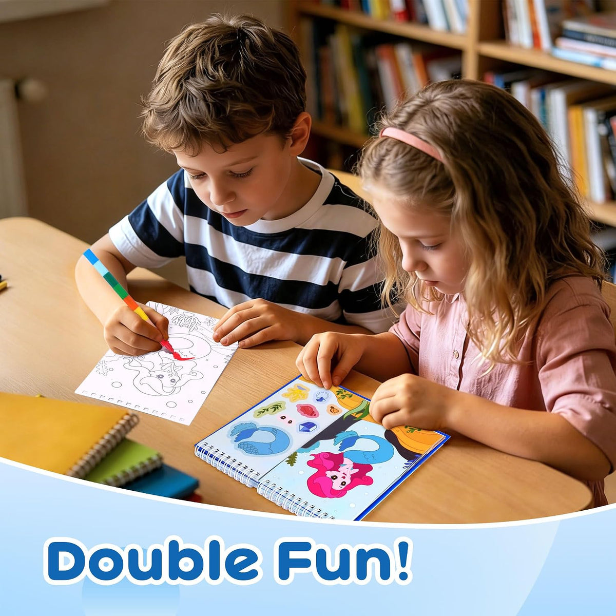 YPLUS Sticker & Paint Activity Book — Mermaid