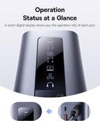 Baseus Spacemate 11-in-1 Docking Station with Power Supply for 3 Monitors — 11 in 1 for Windows with Charger — Grey