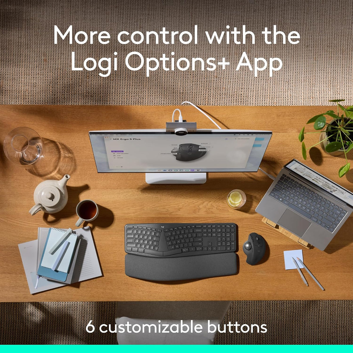 Logitech MX ERGO S Wireless Mouse — Graphite