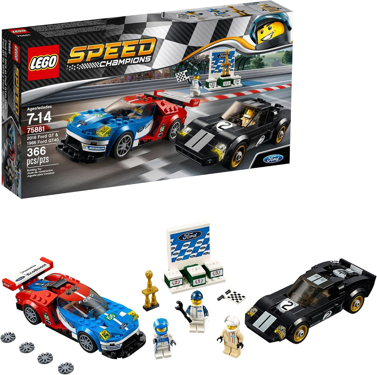 LEGO Speed Champions 2016 Ford GT & 1966 Ford GT40 75881