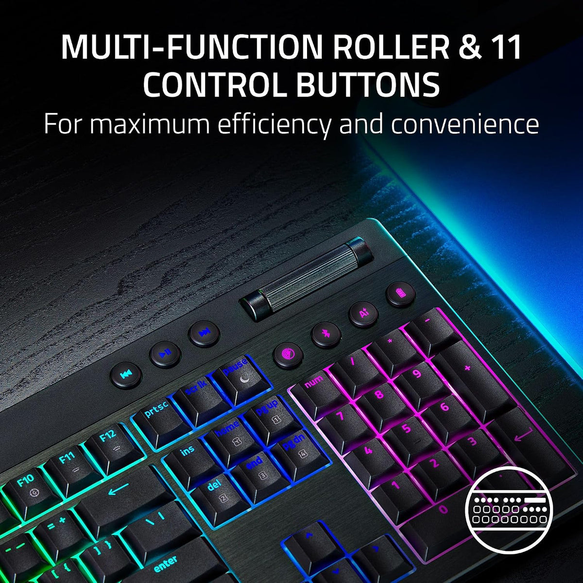 Razer BlackWidow V4 Low Profile HyperSpeed Wireless Mechanical Gaming Keyboard (Green Switch) — product image 5