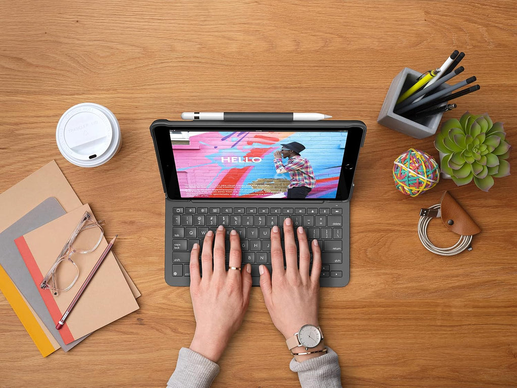 Logitech Slim Folio Keyboard Case for iPad 7th Gen — Graphite