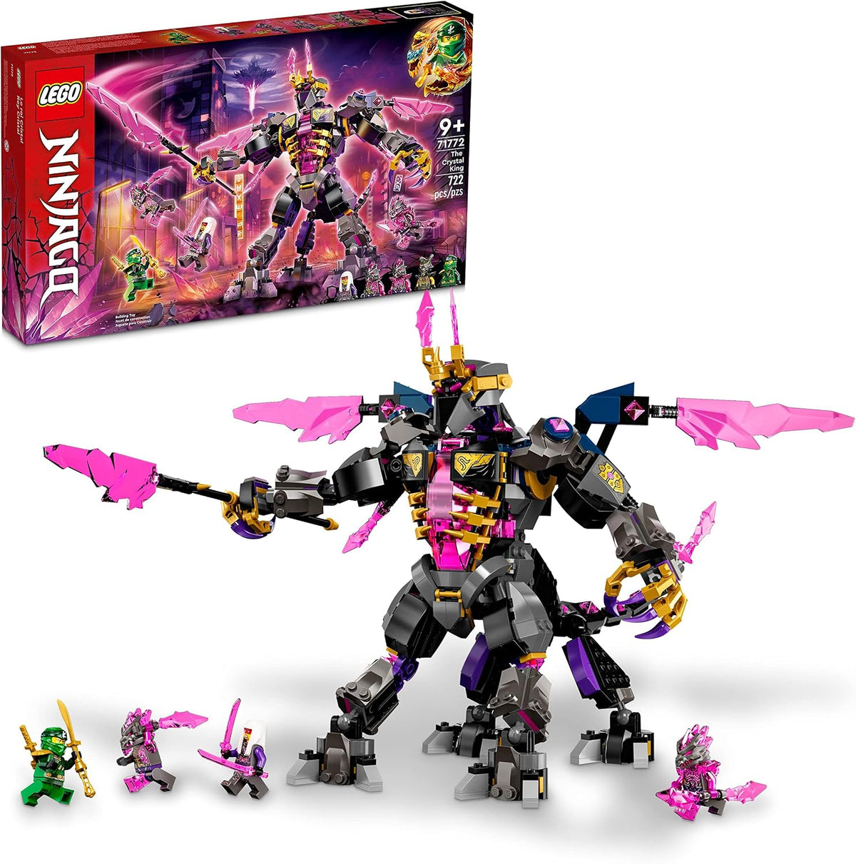 LEGO NINJAGO The Crystal King 71772 Ninja Villain Building Toy Set for Boys, Girls, and Kids Ages 9+