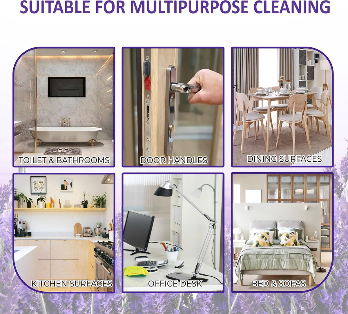 ECOLYTE+ All Purpose Cleaner, Premium for 100% Removal of Dirt, Cleans, Disinfects, Deodorizes & Refreshes, Kills 99.9% Germs, Trigger Spray Bottle – (Lavender, 750ml) — additional view 5