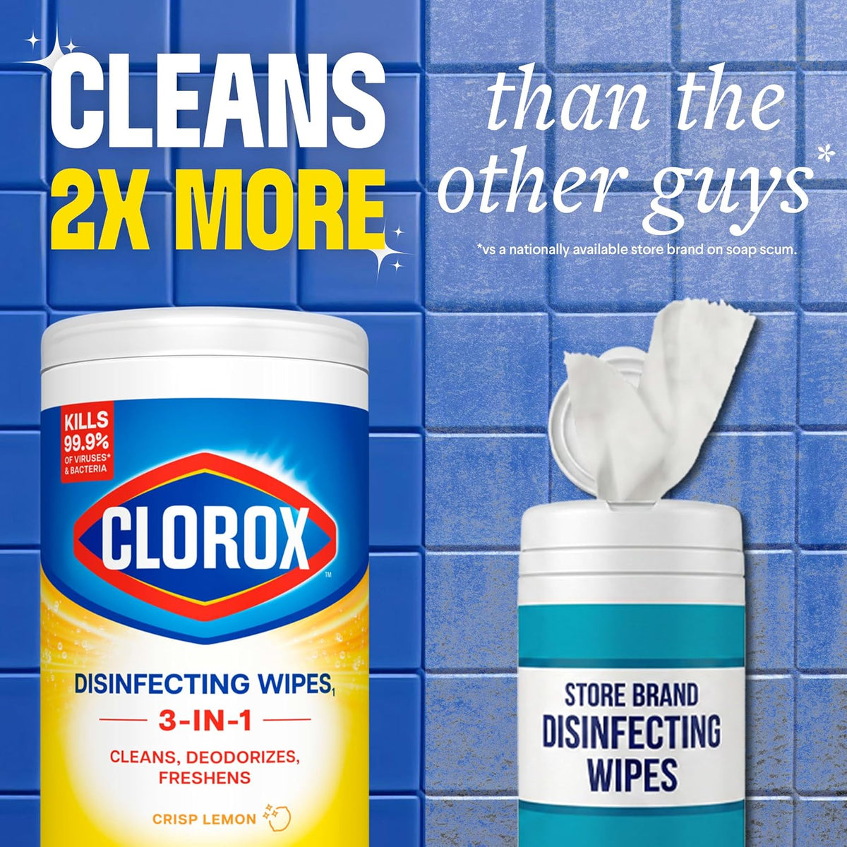 Clorox Disinfecting Wipes, 75 Wet Wipes, Fresh Scent, Kills Viruses and Bacteria, Bleach Free — additional view 4