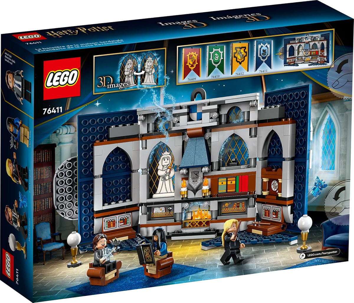 LEGO 76411 Harry Potter Ravenclaw House Banner Hogwarts Castle Toy or Wall Display with Luna Lovegood Figurine Collectible Travel Toys