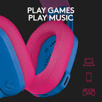 Logitech G435 Wireless Gaming Headset — Blue / Raspberry