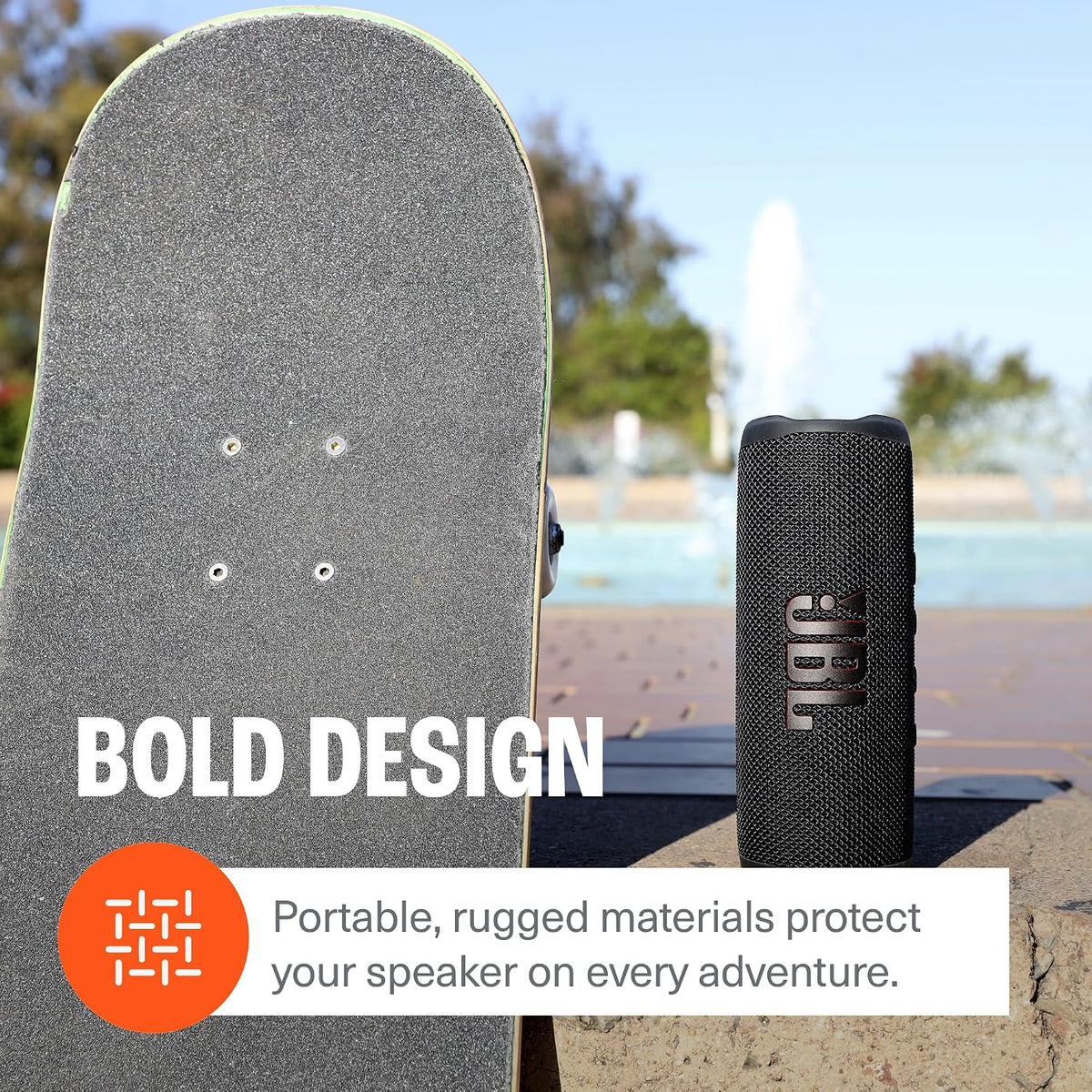 JBL Flip 6 with divvi Hardshell Case — Grey