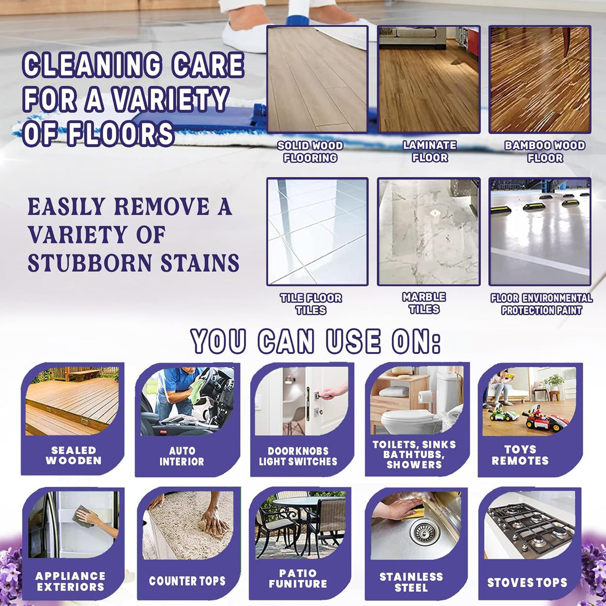 ECOLYTE+ Disinfectant Ecolyte Premium Floor Cleaner All Purpose Cleaner Plus Disinfectant, for Hospital, Home, Office & Commercial Use for Dirt, Stains & Germs, Floor Cleaning, (Lavender, 1 Liter) — additional view 5