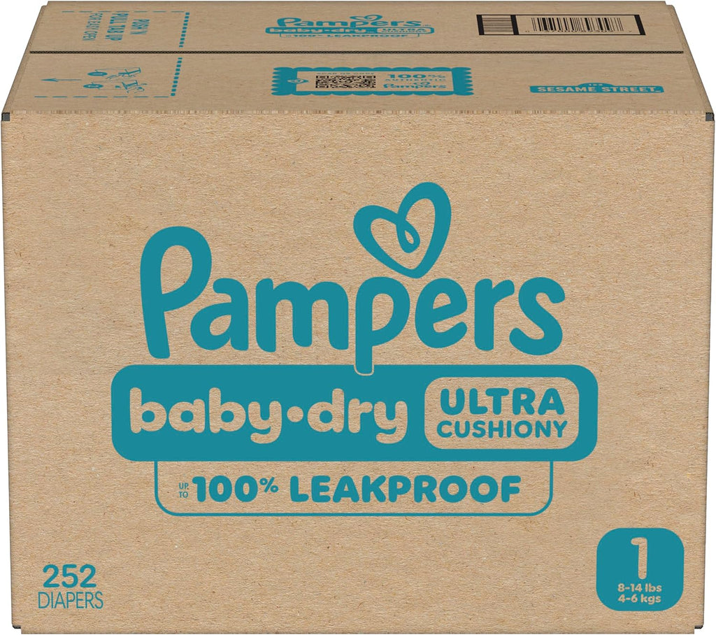 Pampers Baby Dry Diapers Size 1, 252 count - Disposable Diapers