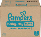 Pampers Baby Dry Diapers Size 1, 252 count - Disposable Diapers