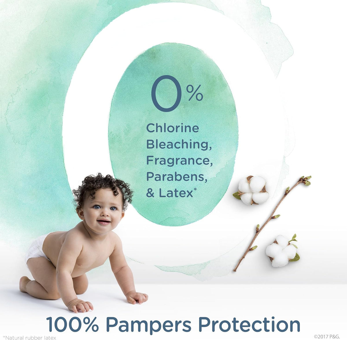Pampers Pure Disposable Baby Diapers, Hypoallergenic and Fragrance Free Protection, Size 1 (8-14 lb), 35 Count