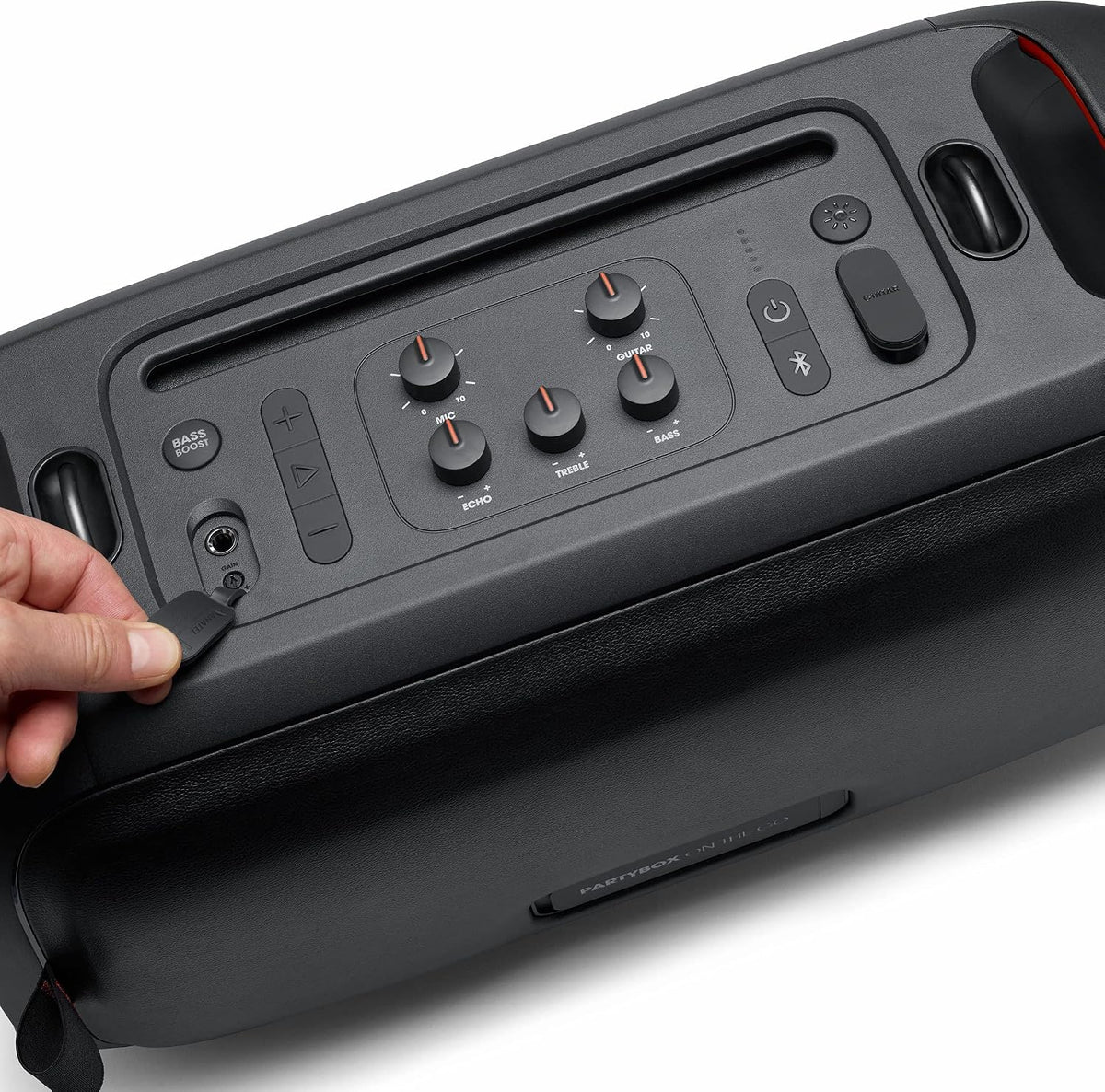 JBL PartyBox On-The-Go with Wireless Microphone — Black
