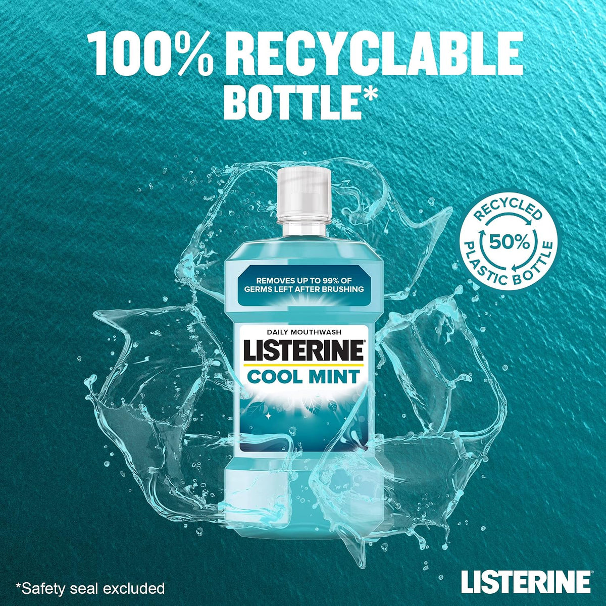 Listerine Cool Mint Mouthwash, 500 ml, 6-Pack — additional product view 5